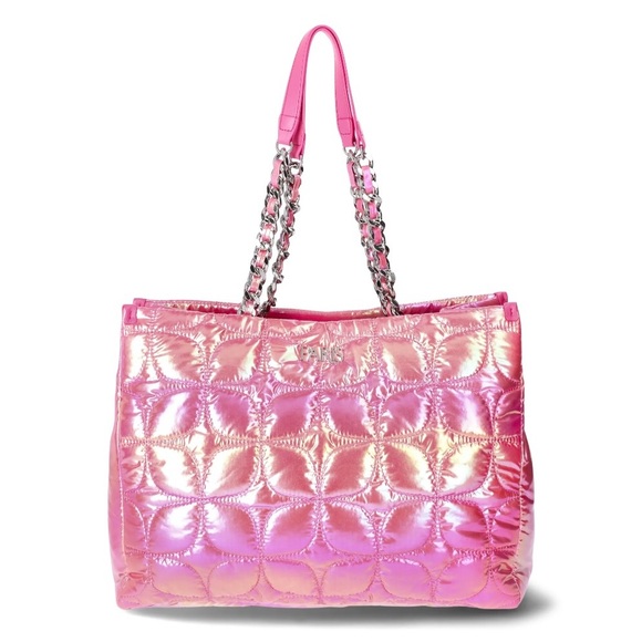🎀 Paris Hilton NWT Carson Quilted Tote Pink Metallic-Limited Edition🎀 - Picture 5 of 5